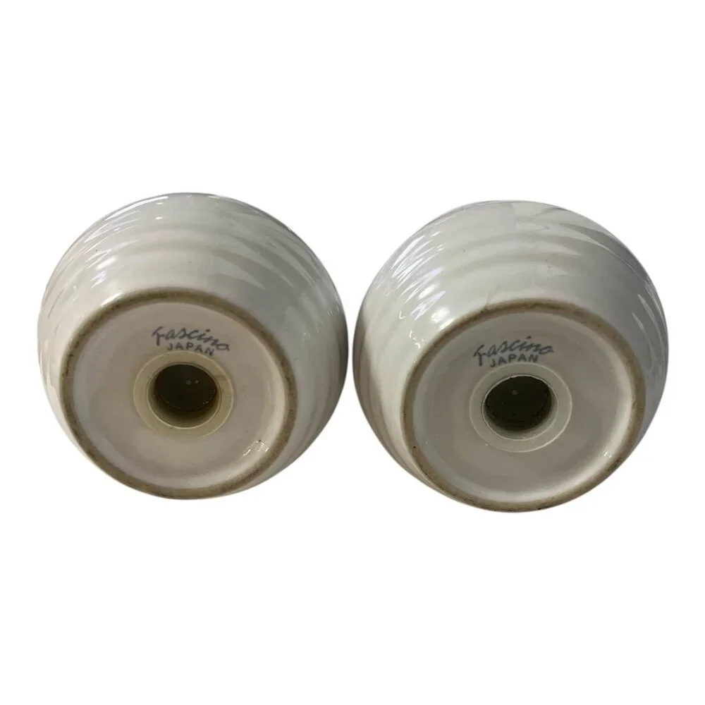 Vintage Fascina Japan Salt & Pepper Shaker Set Floral Ceramic